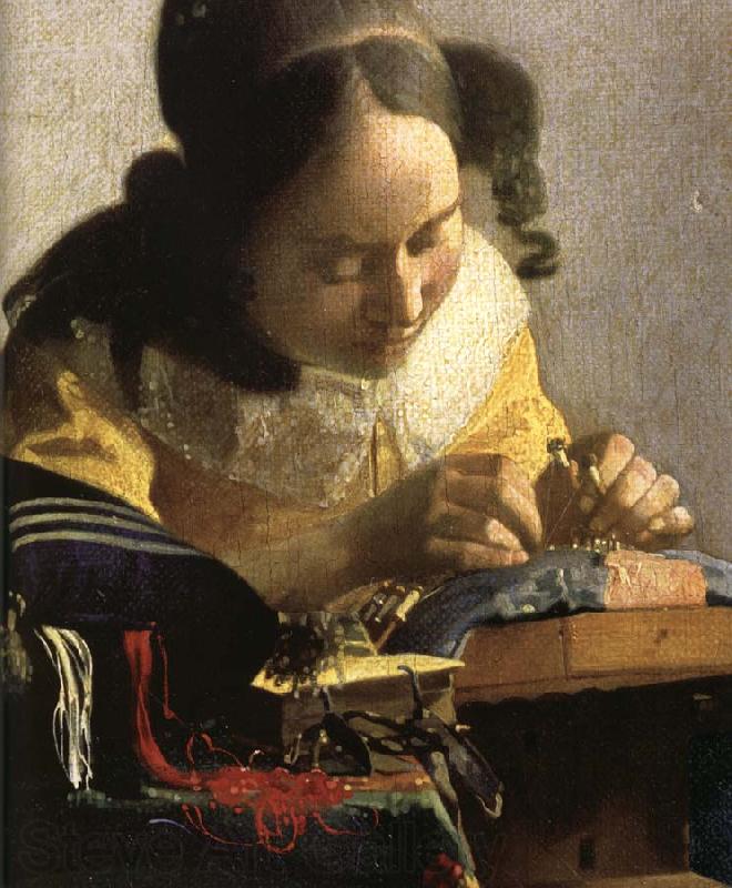 Jan Vermeer Details of The Lacemaker Norge oil painting art